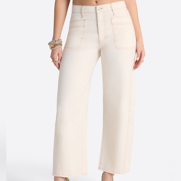 Jessica Simpson Denim - Jessica Simpson Ankle Barrel Jeans in Ecru | Size 10/ 30